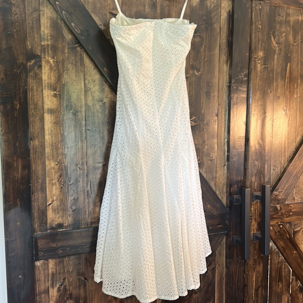 Maeve White Eyelet Midi Dress